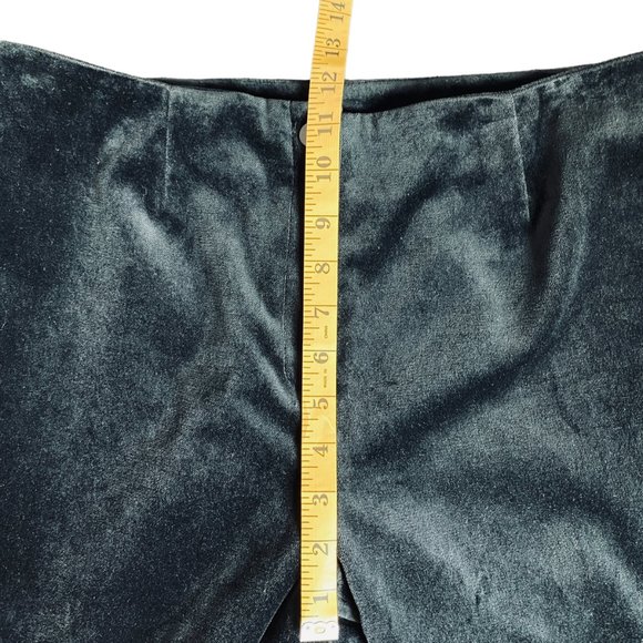 Ron Leal Velvet Trouser Pants Classic Black Holiday Party Size 10 - Picture 12 of 14